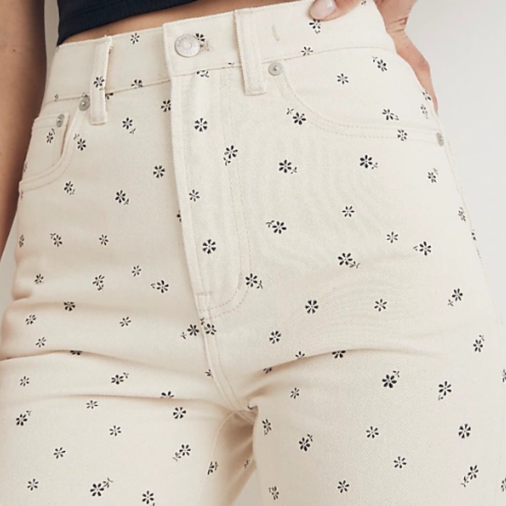 Madewell '90s Straight Jean in Daisy Drizzle, NWT